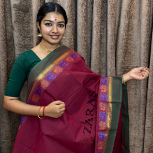 Lightweight Bharatanatyam saree for rehearsal, Traditional Bharatanatyam saree.