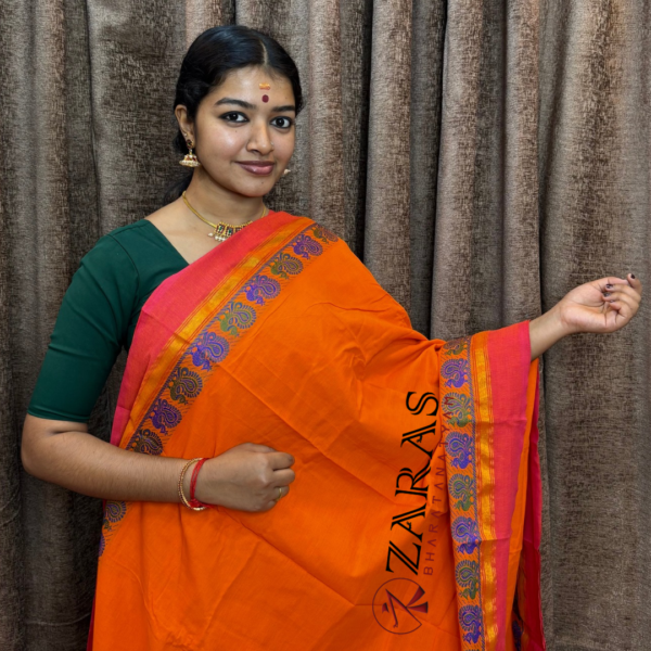 Lightweight Bharatanatyam saree for rehearsal, Traditional Bharatanatyam saree.