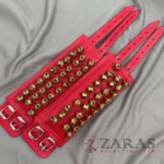 Golden Bharatanatyam anklet bells with adjustable straps, Traditional ghungroo for Bharatanatyam performances.