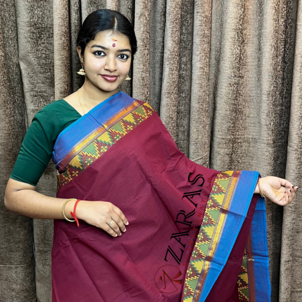 Lightweight Bharatanatyam saree for rehearsal, Traditional Bharatanatyam saree.