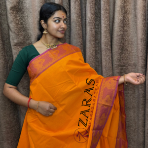 Lightweight Bharatanatyam saree for rehearsal, Traditional Bharatanatyam saree.