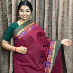 Traditional Bharatanatyam saree, Comfortable Bharatanatyam saree.