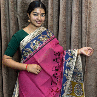 Lightweight Bharatanatyam saree for rehearsal, Traditional Bharatanatyam saree.