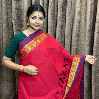 Lightweight Bharatanatyam saree for rehearsal, Traditional Bharatanatyam saree.