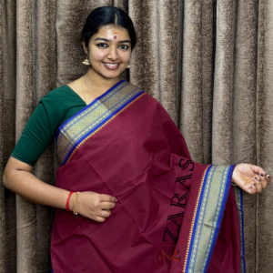 Lightweight Bharatanatyam saree for rehearsal, Traditional Bharatanatyam saree.