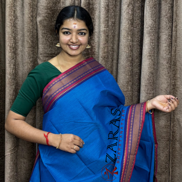 Lightweight Bharatanatyam saree for rehearsal, Traditional Bharatanatyam saree.