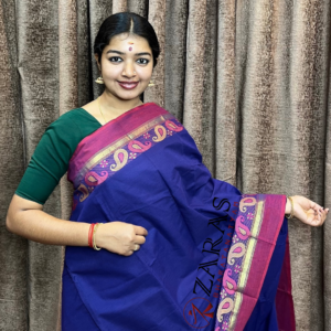 Lightweight Bharatanatyam saree for rehearsal, Traditional Bharatanatyam saree.