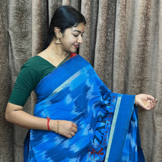 Lightweight Bharatanatyam saree for rehearsal, Traditional Bharatanatyam saree.