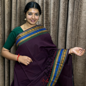 Lightweight Bharatanatyam saree for rehearsal, Traditional Bharatanatyam saree.