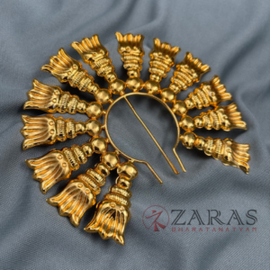 Bharatanatyam Dance Jewellery - Flower Gold S Head Arch