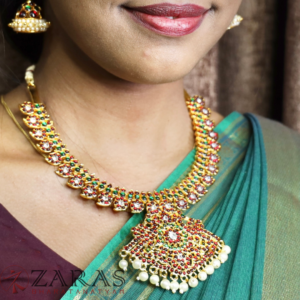 Bharatanatyam kemp Necklace