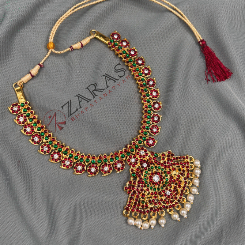 Bharatanatyam kemp Necklace