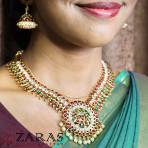 Bharatanatyam kemp Necklace