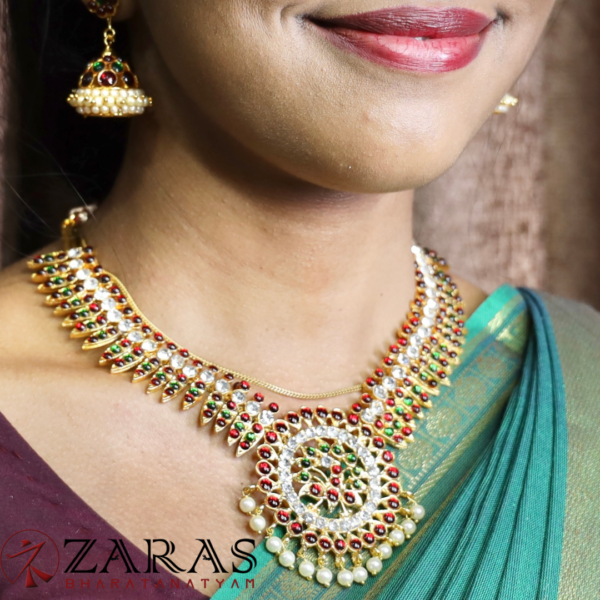 Bharatanatyam kemp Necklace