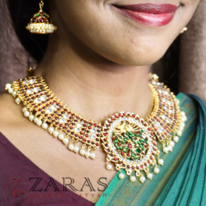 Bharatanatyam kemp Necklace