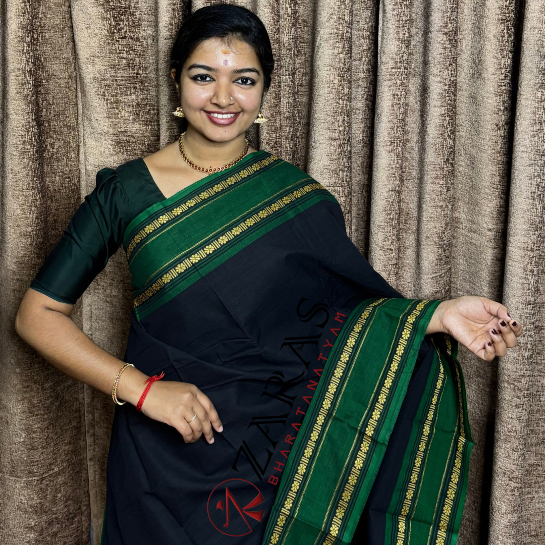 Bharatanatyam Dance Practice saree
