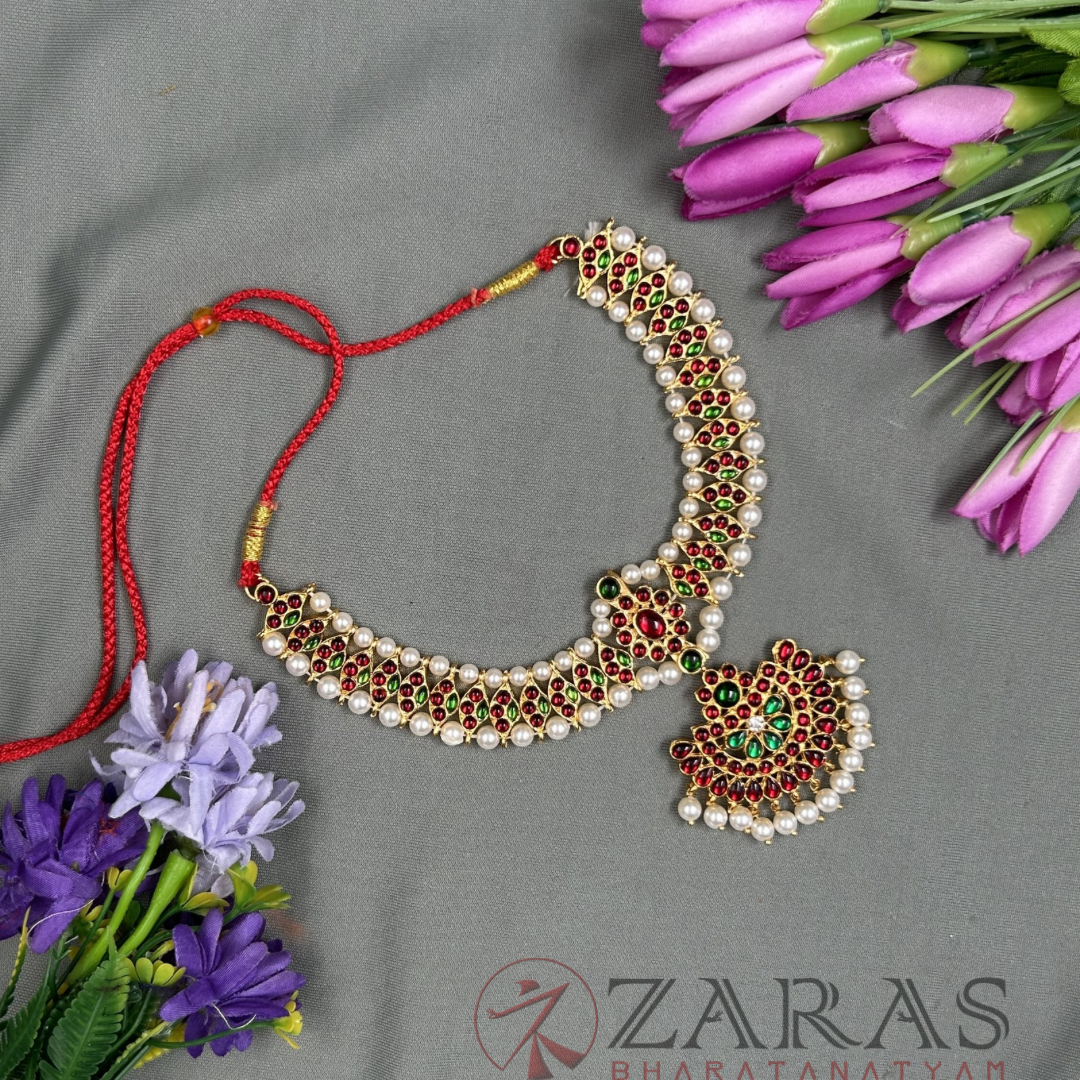 Bharatanatyam kemp Necklace