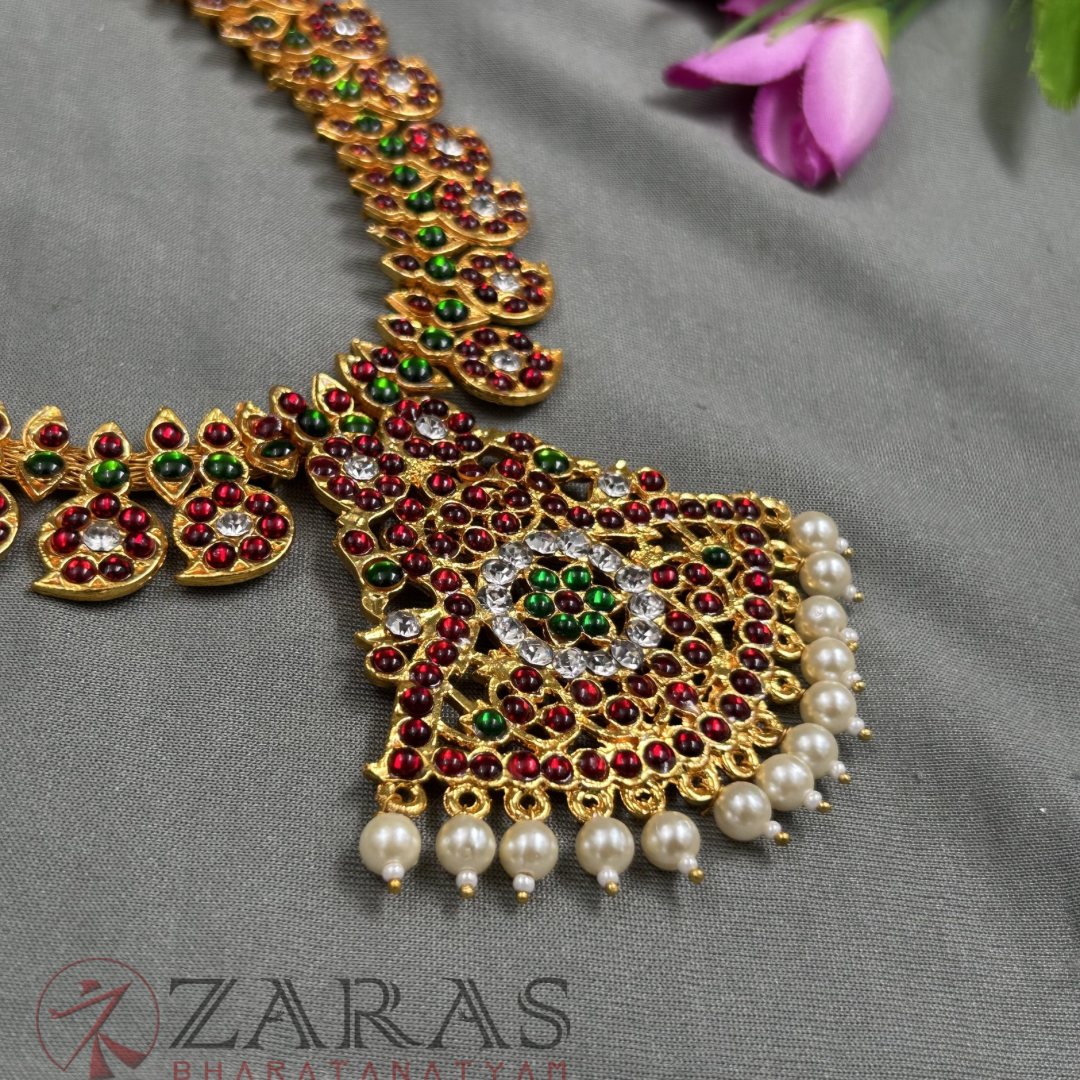 Bharatanatyam kemp Necklace