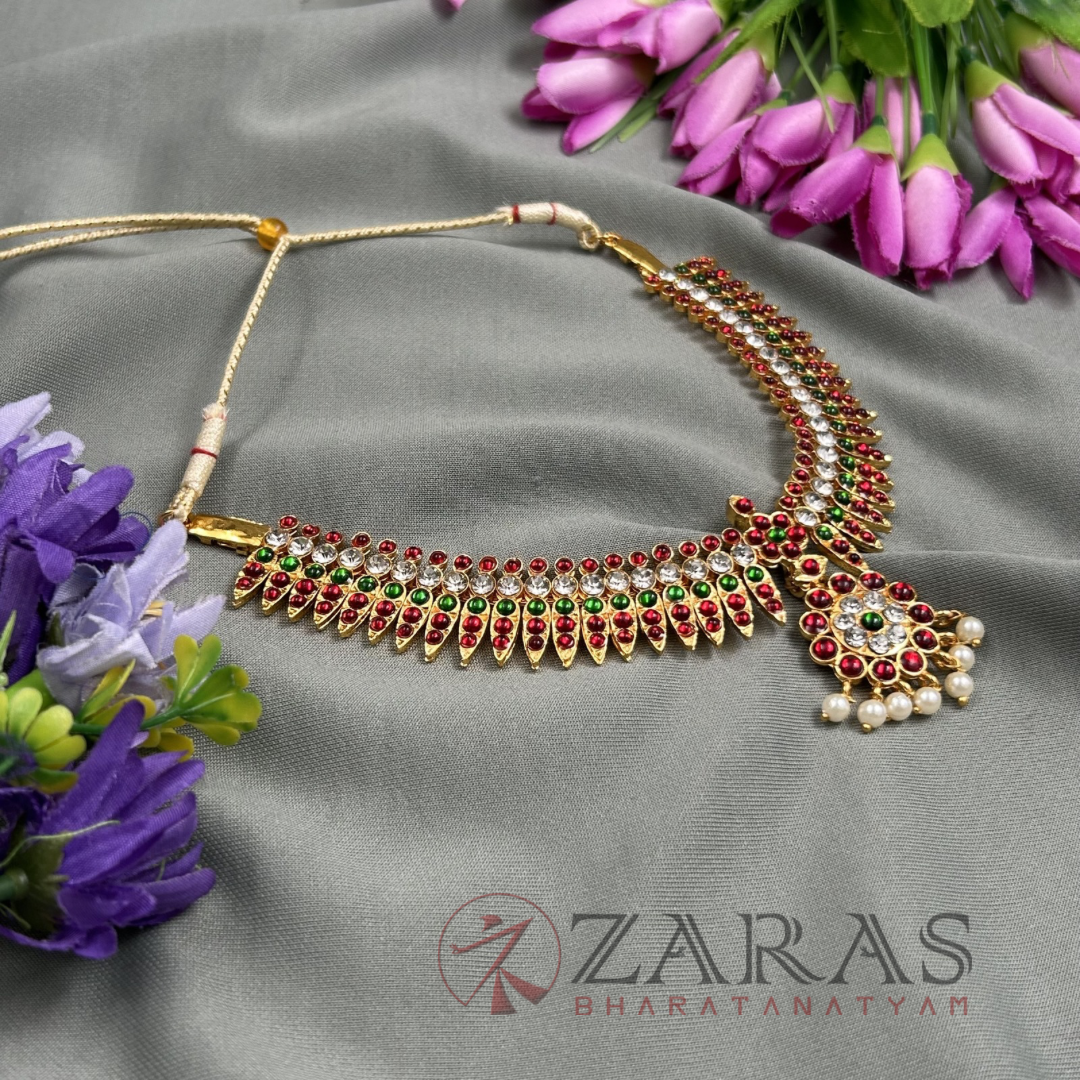 Bharatanatyam kemp Necklace