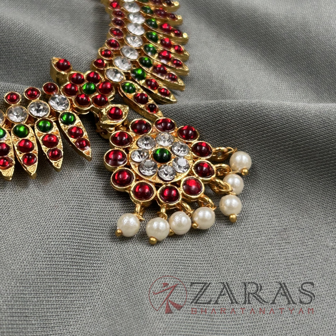 Bharatanatyam kemp Necklace