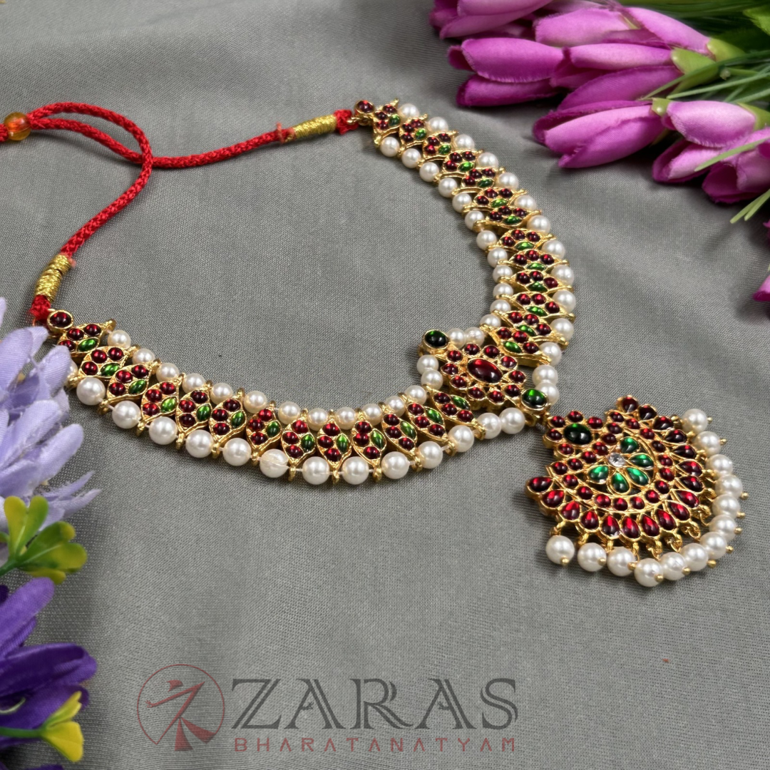 Bharatanatyam kemp Necklace