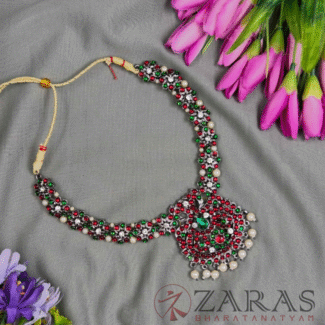 Bharatanatyam kemp Necklace