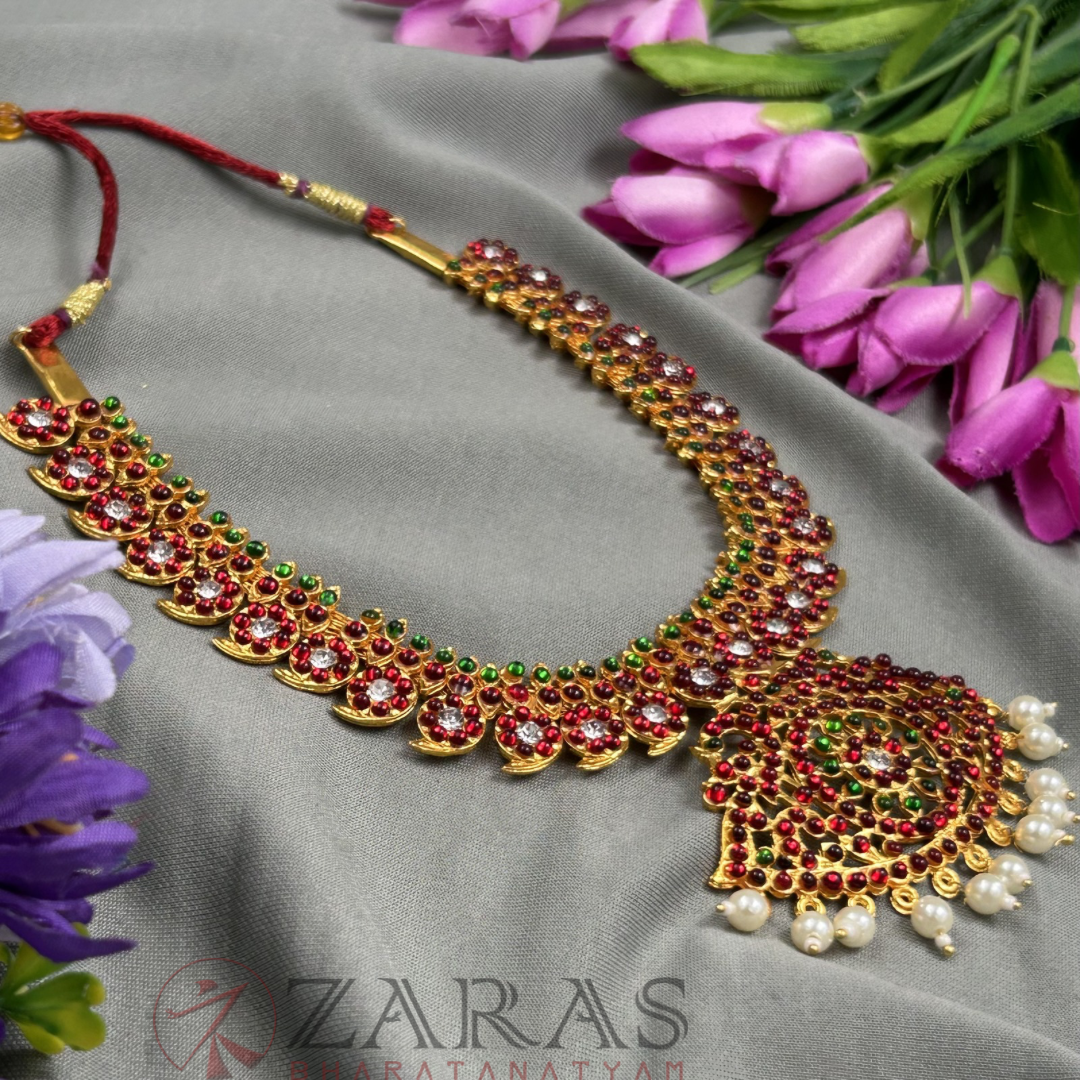Bharatanatyam kemp Necklace