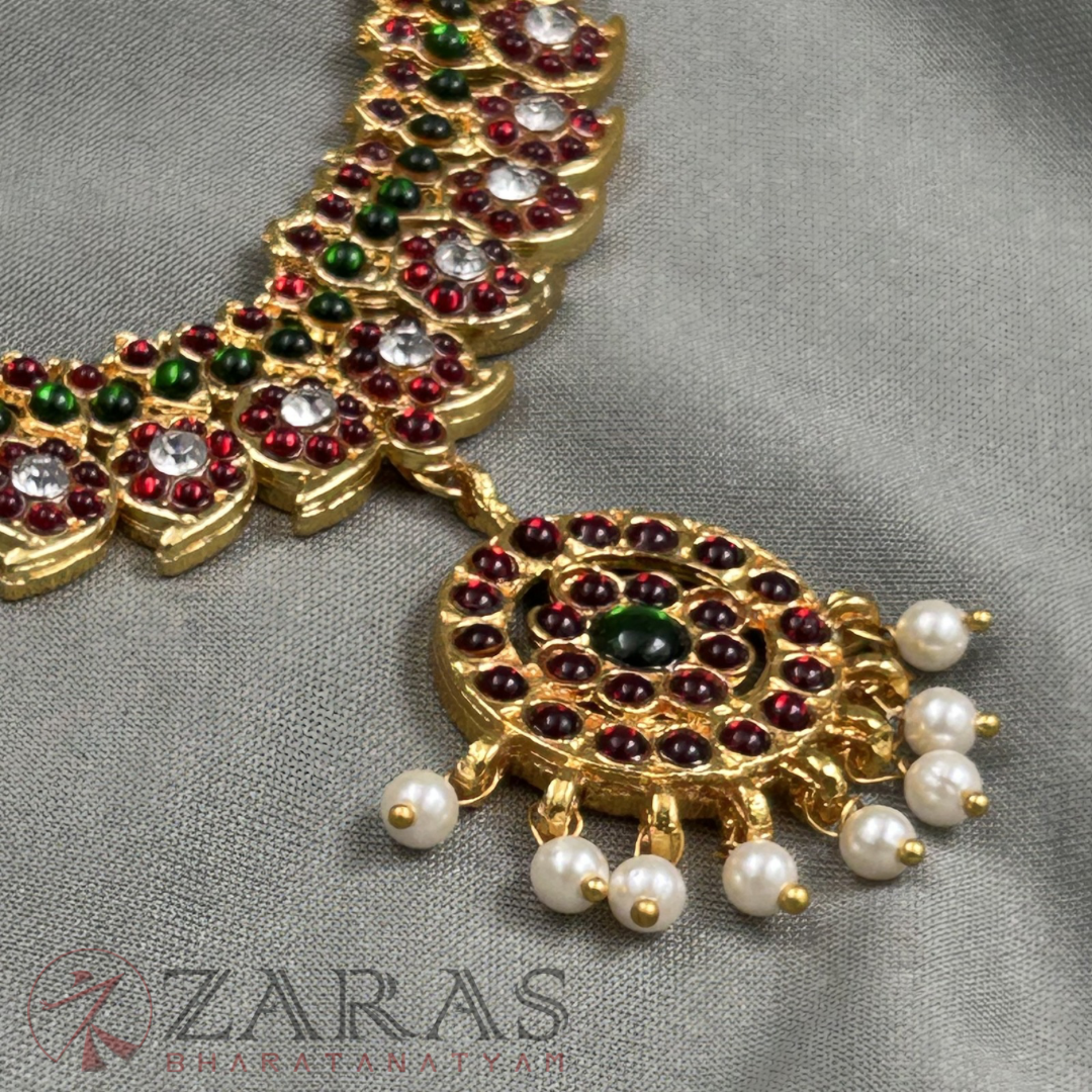 Bharatanatyam kemp Necklace