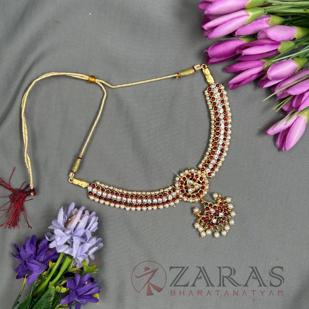 Bharatanatyam kemp Necklace