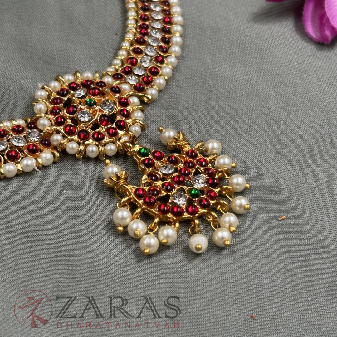 Bharatanatyam kemp Necklace
