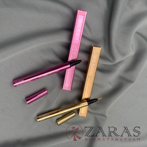 Bharatanatyam Dance Makeup Eyeliner (Pink & Gold)