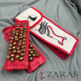 Bharatanatyam Dance Salangai Leather Ankle Bells + Jute Bag