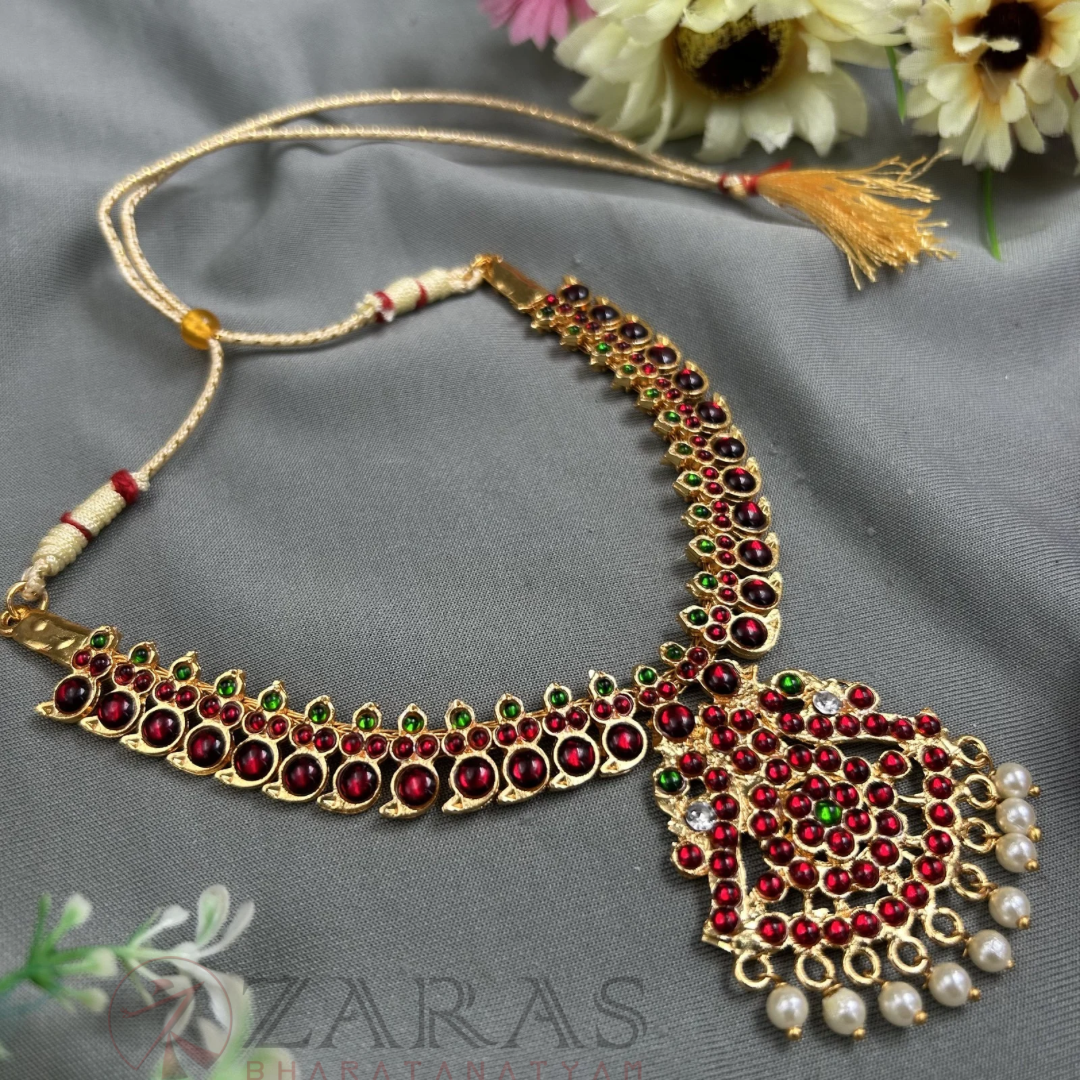 Bharatanatyam kemp Necklace