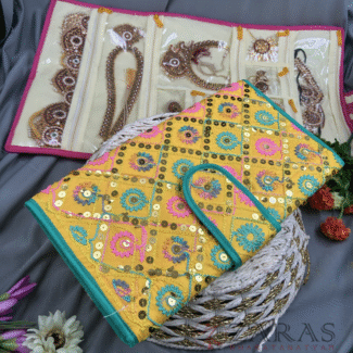 Bharatanatyam Dance Jewellery Bag / Organiser Foldable - No: 302