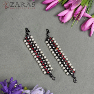 Bharatanatyam Dance Jewellery Black - Maatal B Manga RG Kemp CS Beads