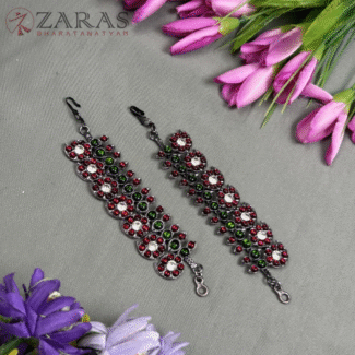 Bharatanatyam Dance Jewellery Black - Maatal Manga RG Kemp CS Pearls