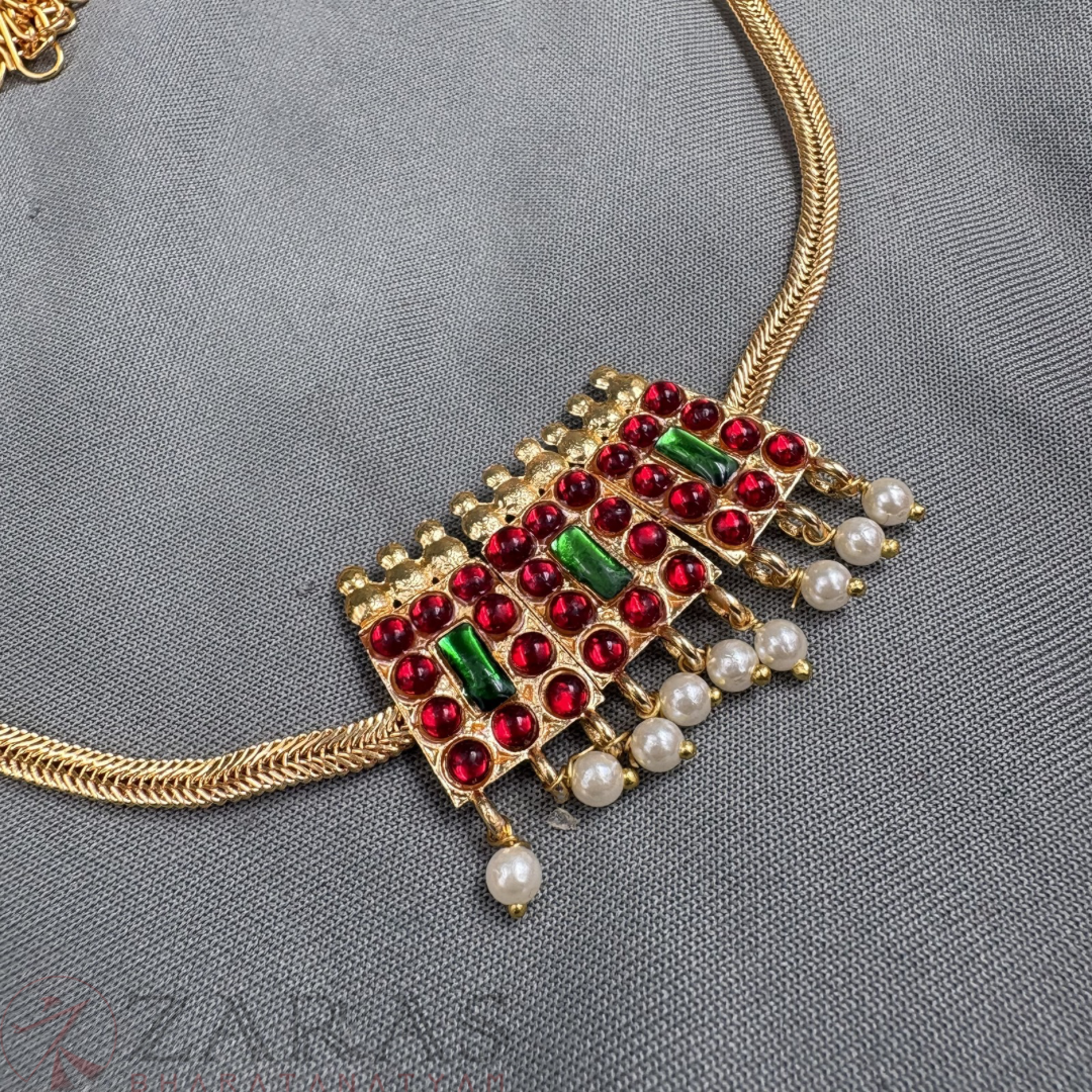 Bharatanatyam kemp Necklace
