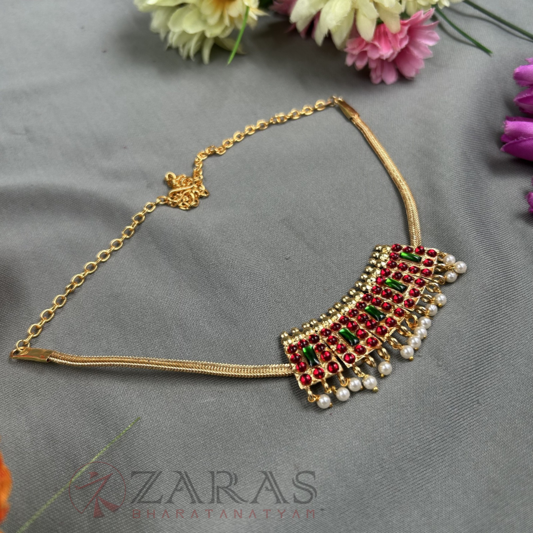 Bharatanatyam kemp Necklace
