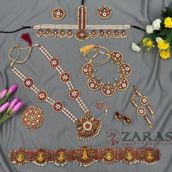 Bharatanatyam Dance Jewellery Full Set Kemp