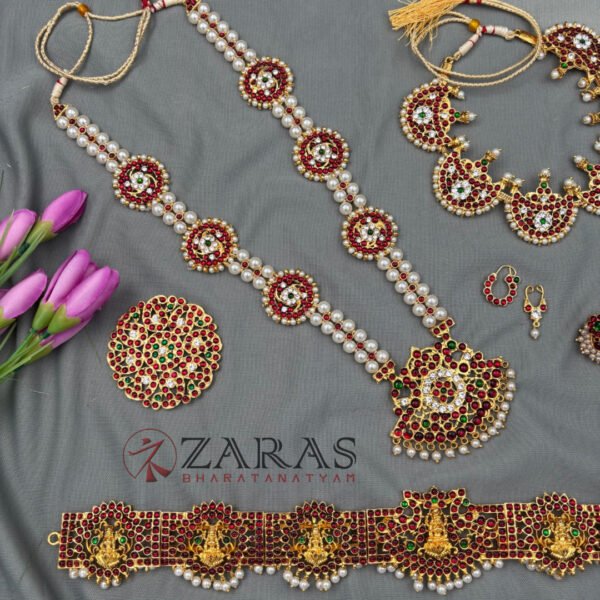 Bharatanatyam Dance Jewellery Full Set Kemp