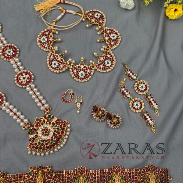 Bharatanatyam Dance Jewellery Full Set Kemp