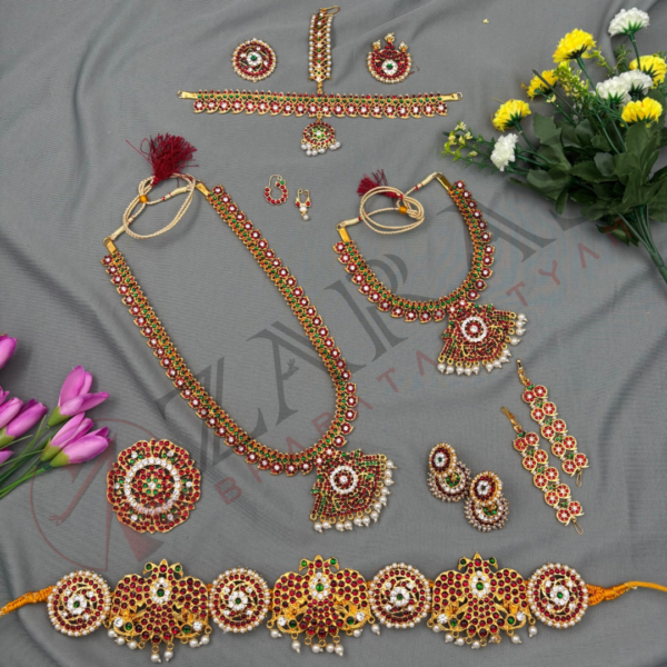 Bharatanatyam Dance Jewellery Full Set Kemp