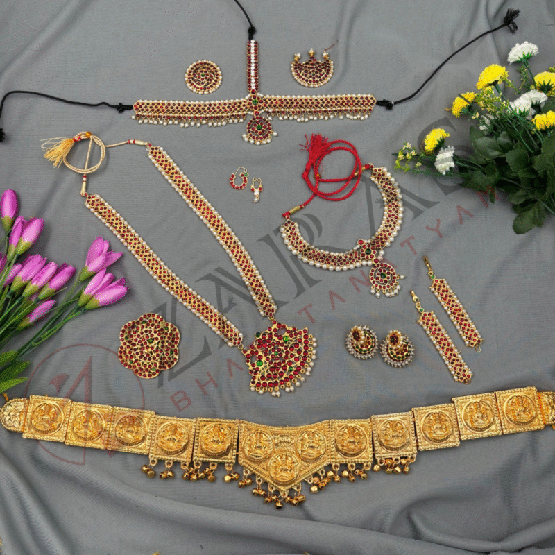 Bharatanatyam Dance Jewellery Full Set Kemp