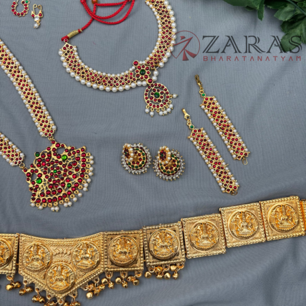 Bharatanatyam Dance Jewellery Full Set Kemp