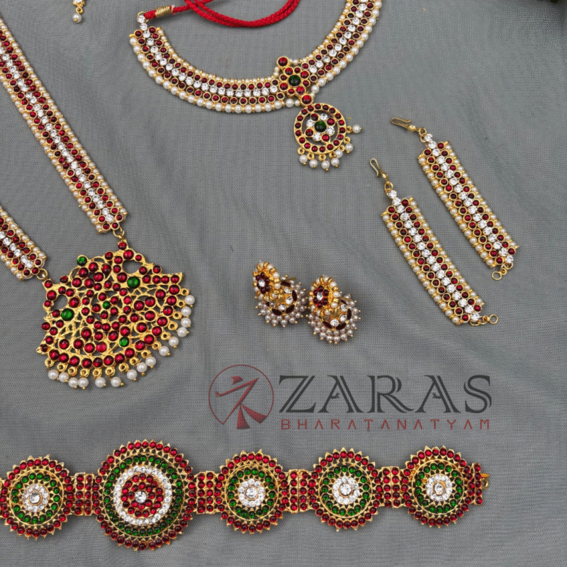 Bharatanatyam Dance Jewellery Full Set Kemp