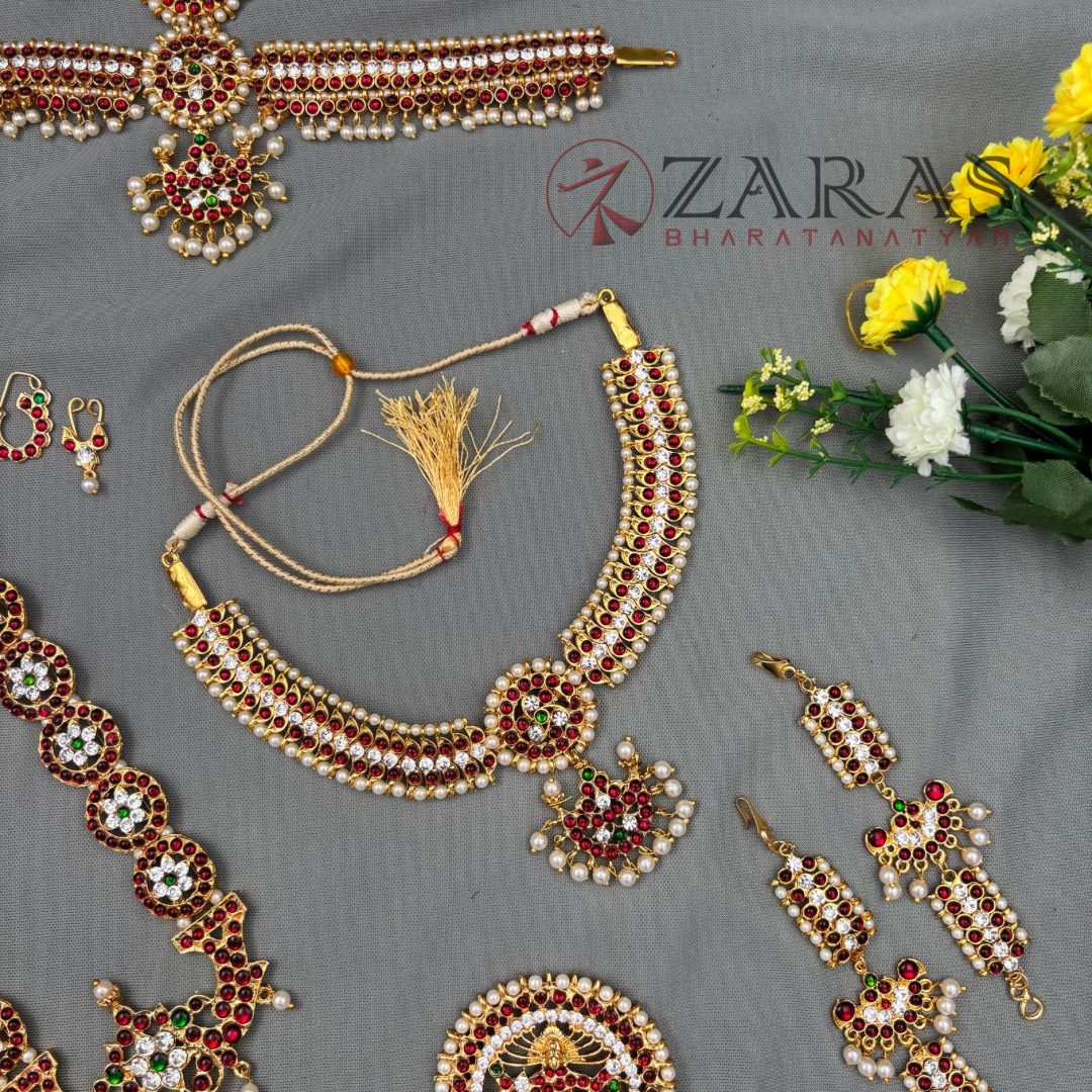 Bharatanatyam Dance Jewellery Full Set Kemp