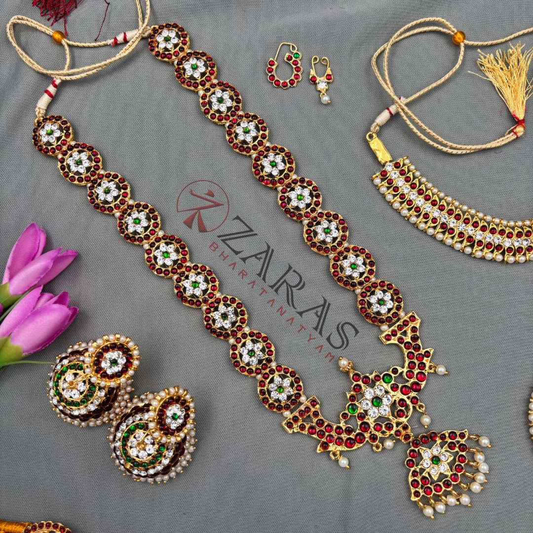 Bharatanatyam Dance Jewellery Full Set Kemp