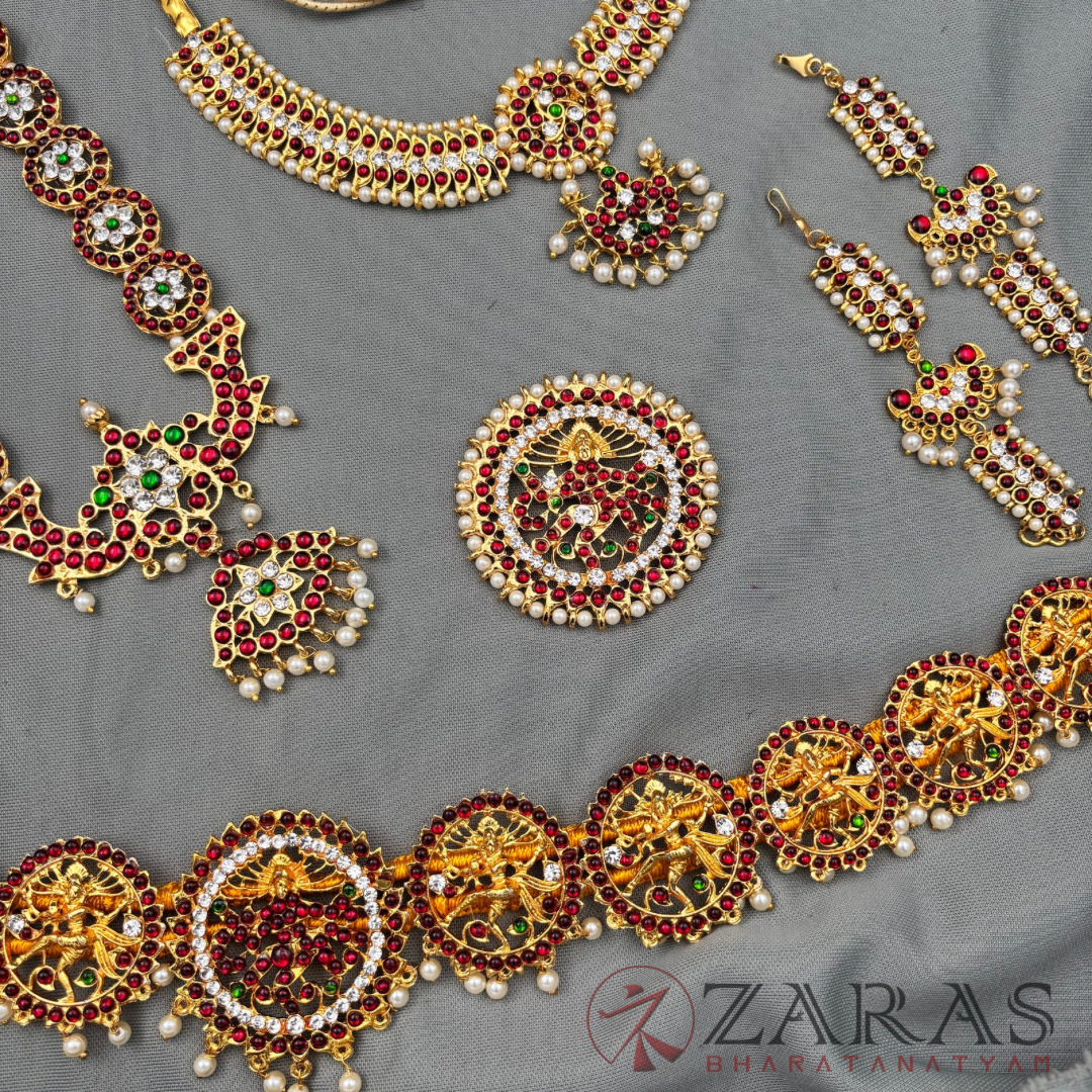 Bharatanatyam Dance Jewellery Full Set Kemp