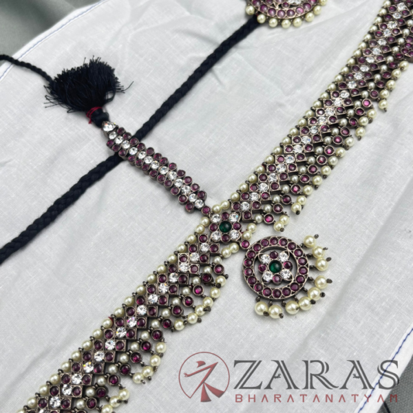 Bharatanatyam Dance First Quality Black Jewellery Head Set