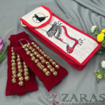 Bharatanatyam Dance Salangai Velvet Ankle Bells + Jute Bag